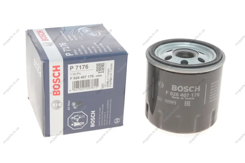 Фільтр масляний Renault Kangoo 1.5dCi 10- F 026 407 176 BOSCH F-026-407-176 (фото 1)