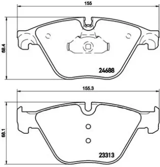 Колодка гальм. диск. BMW 5 (F10, F11) 2010-,6 (F12) 2011-,7 (F01, F07) 08 - передн. (вир-во) BREMBO P-06-074
