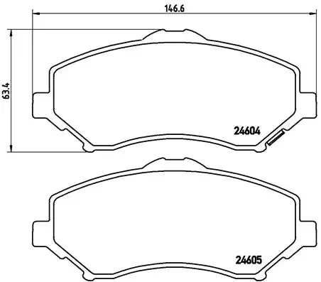 Колодка гальм. диск. DODGE NITRO 2.8CRD 07,JEEP CHEROKEE 2.8CRD 08 передн. (вир-во) BREMBO P-11-022 (фото 1)