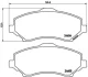 Колодка гальм. диск. DODGE NITRO 2.8CRD 07,JEEP CHEROKEE 2.8CRD 08 передн. (вир-во) BREMBO P-11-022 (фото 1)