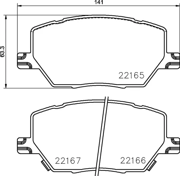 Колодка гальм. диск. передн. (вир-во) BREMBO P-23-164 (фото 1)