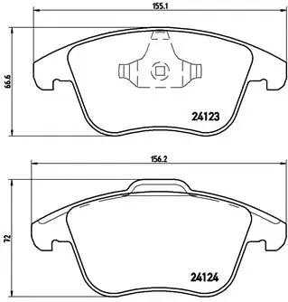 Колодка гальм. диск. FORD MONDEO, передн. (вир-во) BREMBO P-24-076 (фото 1)