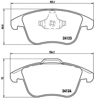 Колодка гальм. диск. FORD MONDEO, передн. (вир-во) BREMBO P-24-076
