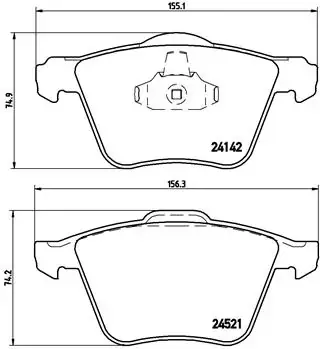 Колодка гальм. диск. VOLVO S80 передн. (вир-во) BREMBO P-24-077 (фото 1)