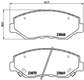 Колодка гальм. диск. HONDA CR-V передн. (вир-во) BREMBO P-28-035