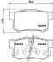Колодка гальм. диск. HONDA ACCORD, CR-V задн. (вир-во) BREMBO P-28-051 (фото 1)