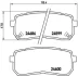 Колодка гальм. диск. HYUNDAI ix55 задн. (вир-во) BREMBO P-30-035 (фото 1)