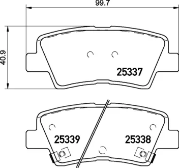 Колодка гальм. диск. задн. (вир-во) BREMBO P-30-094