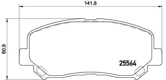 Колодка гальм. диск. MAZDA CX-5 2.0 2.2D 2011 - передн. (вир-во) BREMBO P-49-045 (фото 1)