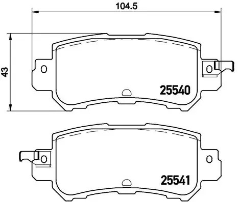 Колодка гальм. диск. MAZDA CX-5 2.0 2011-, 2.2D 2012- задн. (вир-во) BREMBO P-49-047 (фото 1)