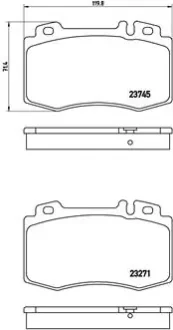 Колодка гальм. диск. MB C-CLASS (W203) передн. (вир-во) BREMBO P-50-053