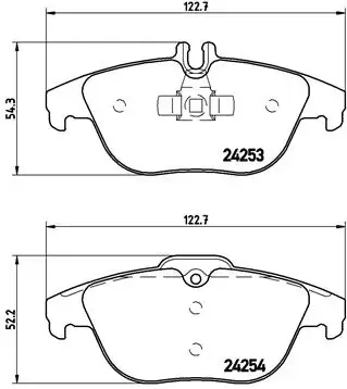 Колодка гальм. диск. MB C-CLASS(W204) 180-350 07-, GLK-CLASS200-350 08- задн. (вир-во) BREMBO P-50-068 (фото 1)