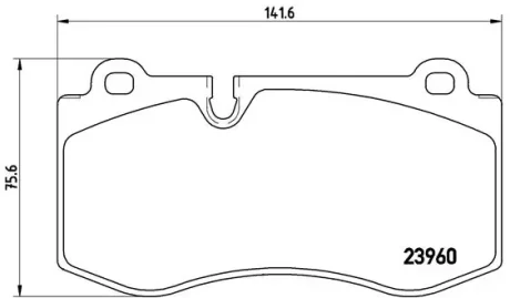 Колодка гальм. диск. MB E-CLASS W211, S-CLASS E W221 передн. (вир-во) BREMBO P-50-074