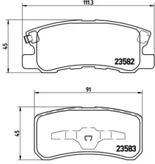 Колодка гальм. диск. MITSUBISHI GRANDIS, PAJERO II (V2_W, V4_W) задн. (вир-во) BREMBO P-54-031