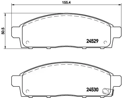 Колодка гальм. диск. MITSUBISHI L200 передн. (вир-во) BREMBO P-54-038 (фото 1)