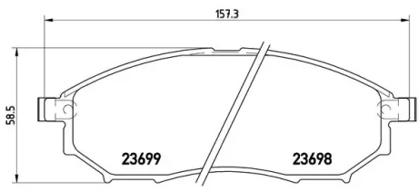 Колодка гальм. диск. NISSAN QASHQAI, RENAULT KOLEOS передн. (вир-во) BREMBO P-56-058