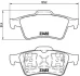 Колодка гальм. диск. RENAULT LAGUNA, MEGANE задн. (вир-во) BREMBO P-59-044 (фото 1)