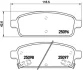 Колодка гальм. диск. CHEVROLET CRUZE, ORLANDO задн. (вир-во) BREMBO P-59-080 (фото 1)