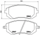 Колодка гальм. диск. SUBARU FORESTER (SF, SG), IMPREZA (GD, GG) передн. (вир-во) BREMBO P-78-013 (фото 1)