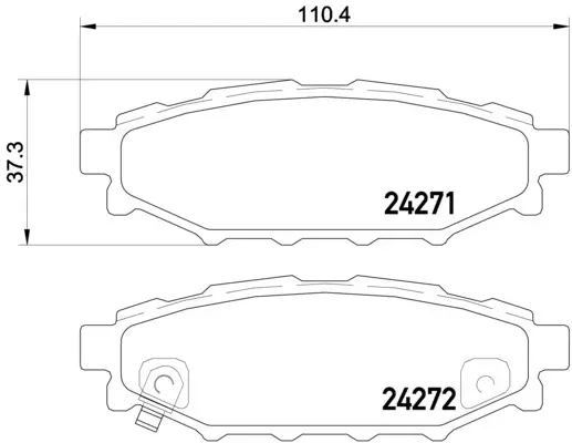 Колодка гальм. диск. SUBARU LEGACY IV задн. (вир-во) BREMBO P-78-020 (фото 1)