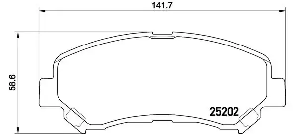 Колодка гальм. диск. NISSAN QASHQAI, передн. (вир-во) BREMBO P-79-028 (фото 1)