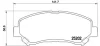 Колодка гальм. диск. NISSAN QASHQAI, передн. (вир-во) BREMBO P-79-028 (фото 1)