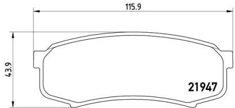 Колодка гальм. диск. TOYOTA LAND CRUISER задн. (вир-во) BREMBO P-83-024