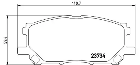 Колодка гальм. диск. LEXUS RX, передн. (вир-во) BREMBO P-83-067