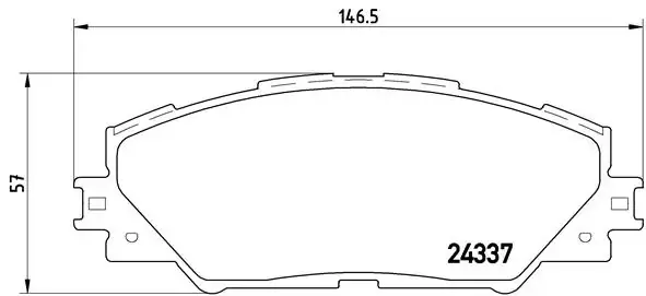 Колодка гальм. диск. TOYOTA RAV 4 передн. (вир-во) BREMBO P-83-071 (фото 1)
