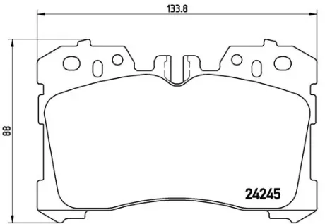 Колодка гальм. диск. LEXUS LS IV 460, 460 AWD, 600 H 04/06 - передн. (вир-во) BREMBO P-83-075