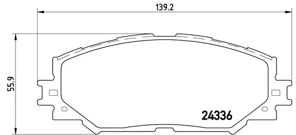 Колодка гальм. диск. TOYOTA AURIS, RAV 4 передн. (вир-во) BREMBO P-83-082 (фото 1)