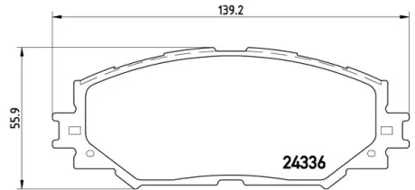Колодка гальм. диск. TOYOTA AURIS, RAV 4 передн. (вир-во) BREMBO P-83-082