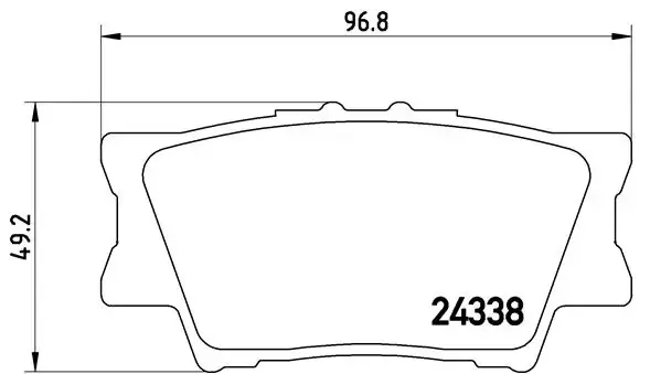 Колодка гальм. диск. TOYOTA CAMRY, RAV 4 задн. (вир-во) BREMBO P-83-089 (фото 1)