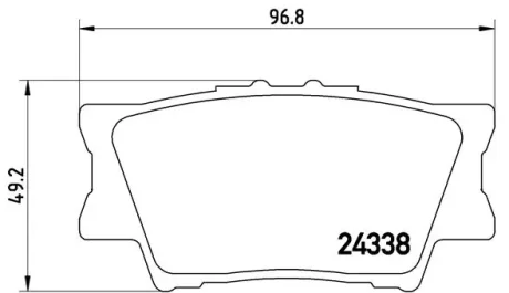 Колодка гальм. диск. TOYOTA CAMRY, RAV 4 задн. (вир-во) BREMBO P-83-089