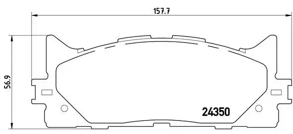 Колодка гальм. диск. TOYOTA CAMRY передн. (вир-во) BREMBO P-83-117 (фото 1)