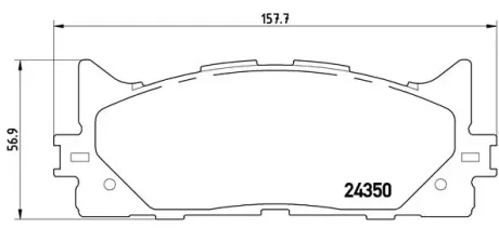 Колодка гальм. диск. TOYOTA CAMRY передн. (вир-во) BREMBO P-83-117