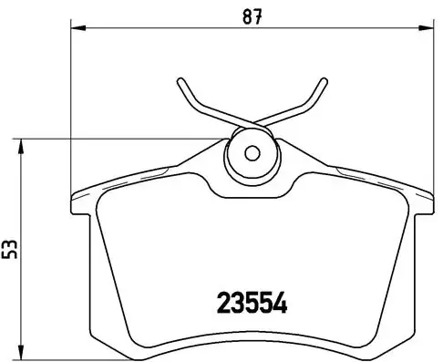 Колодка гальм. диск. AUDI A4, A6, VW GOLF IV задн. (вир-во) BREMBO P-85-017 (фото 1)