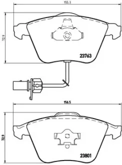 Колодка гальм. диск. AUDI A4, A6, ALLROAD передн. (вир-во) BREMBO P-85-084