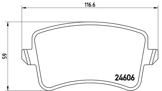 Колодка гальм. диск. AUDI A4 1.8-3.2 07-, A5 1.8-3.2 07-, Q5 2.0-3.2 08- задн. (вир-во) BREMBO P-85-099 (фото 1)