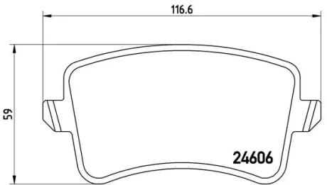 Колодка гальм. диск. AUDI A4 задн. (вир-во) BREMBO P-85-100