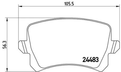 Колодка гальм. диск. AUDI Q3, VW PASSAT, TIGUAN задн. (вир-во) BREMBO P-85-109