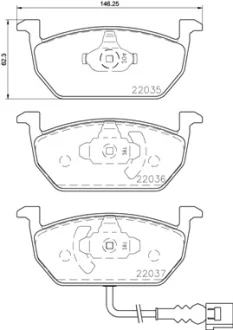 Колодка гальм. диск. SKODA OCTAVIA (5E3) (5E5) (11/12-); VW GOLF VII (11/12-) передн. (вир-во BREMBO P-85-137