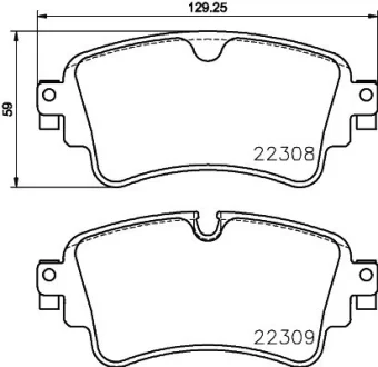 Колодка гальм. диск. AUDI A4/A5/Q5/Q7 15- задн. (вир-во) BREMBO P-85-154