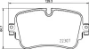 Колодка гальм. диск. AUDI A6, A7, A8, Q7, Q8 задн. (вир-во) BREMBO P-85-161 (фото 1)