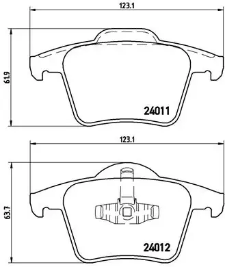 Колодка гальм. диск. задн. (вир-во) BREMBO P-86-019 (фото 1)