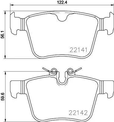 Колодка гальм. диск. LAND ROVER/JAGUAR Range Rover/Discovery/XE/XF/F-Pace задн. (вир-во) BREMBO P-86-029 (фото 1)