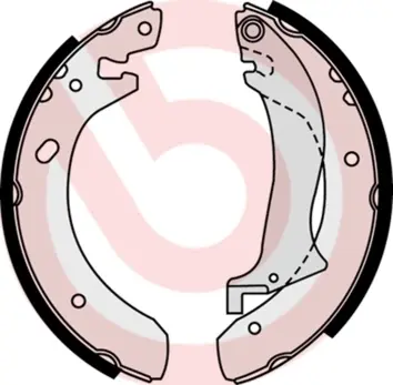 Колодка гальм. барабан. задн. (вир-во) BREMBO S-44-504 (фото 1)