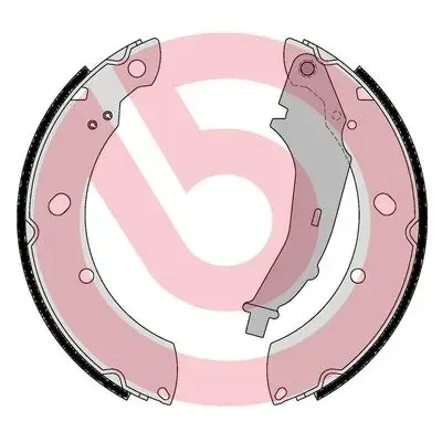 Колодка гальм. барабан. задн. (вир-во) BREMBO S-85-544 (фото 1)