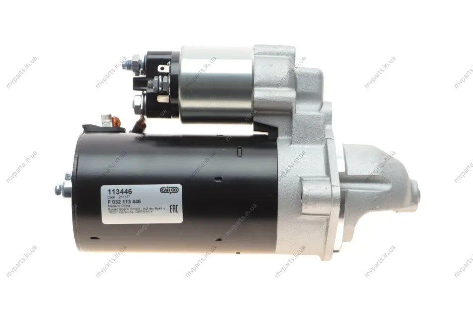 Стартер BMW 5 (E34/E39/E60)/7 (E38/E65-E67)/X5 (E53) 2.5/3.0D 93-10 (12V/2.2kw) (z=9) M51/M57 = 113446 HC- F 032 113 446 CARGO F-032-113-446 (фото 1)