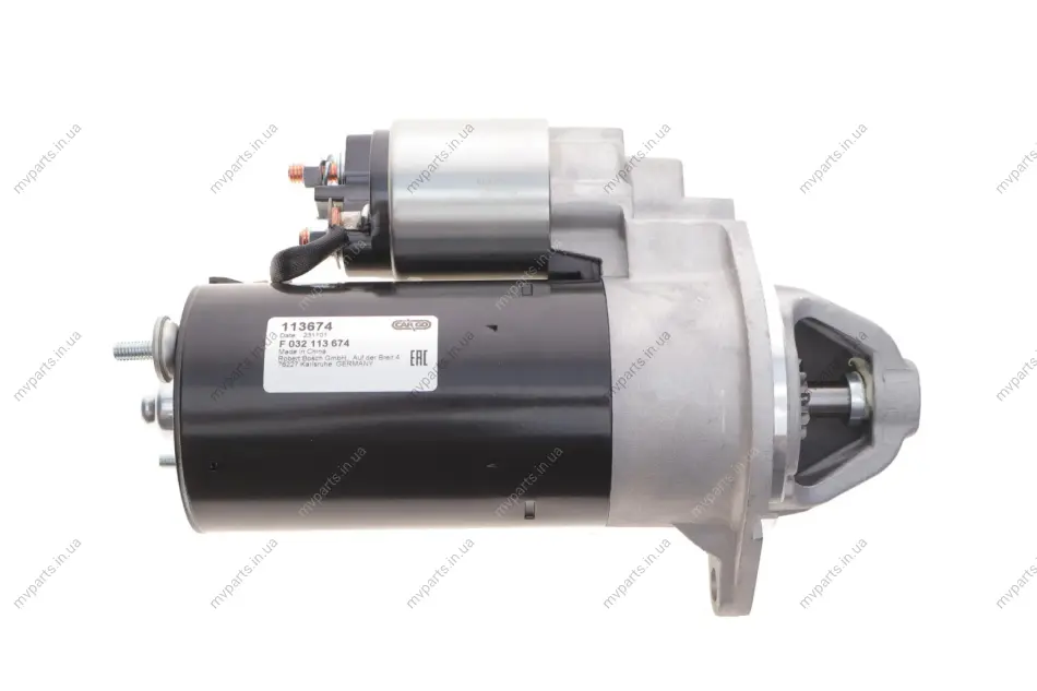Стартер Opel Astra/Vectra/Zafira 2.0/2.2 CDTI 96-15 (12V/2kw) (z=10) = 113674 HC- F 032 113 674 CARGO F-032-113-674 (фото 1)